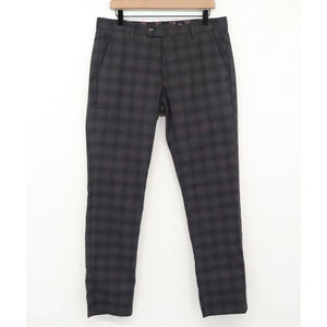 Ted Baker Men's Blurred Plaid Heritage Classic Tailoring British Pants Sz 34R